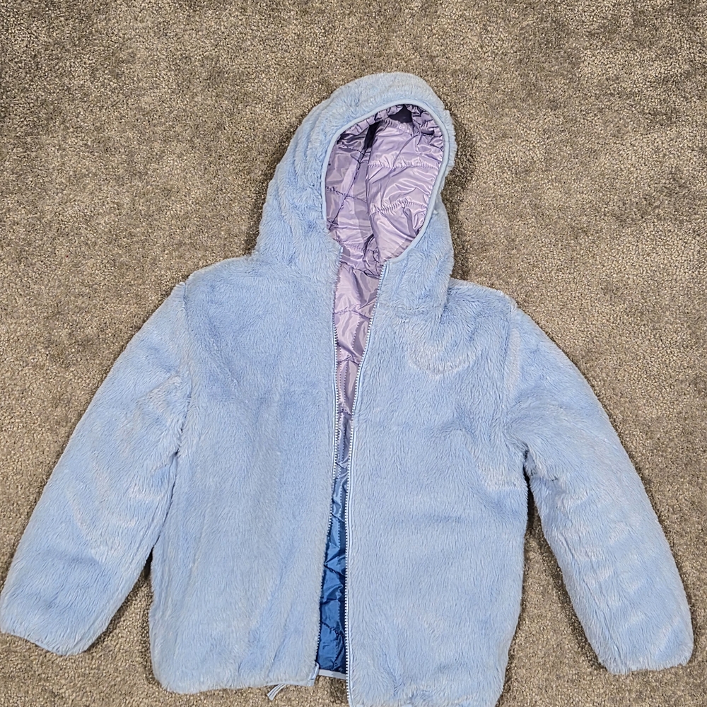 Eddie Bauer Kids Blue and Purple Reversible Jacket - Picture 3 of 3